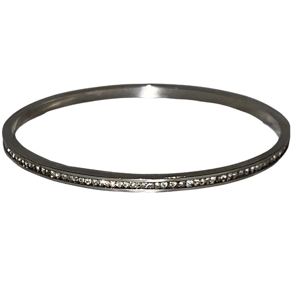 Juicy Couture Silver Rhinestone Bangle